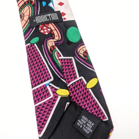 Men's Casino Gambling 100% Silk Tie - Picture 2 of 2